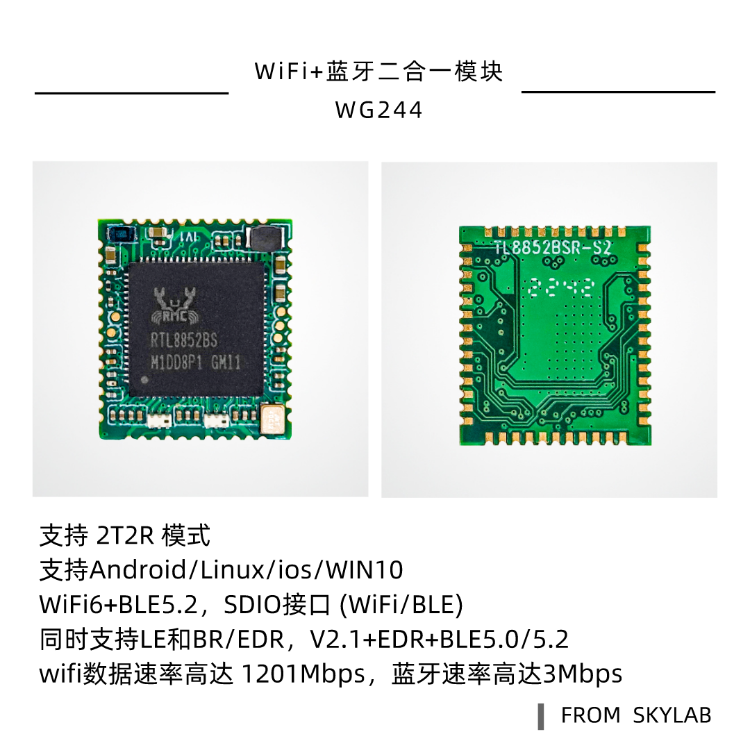 SDIO wifi6模块WG244可以实现哪些功能，SDIO接口wifi蓝牙二合一模块应用场景